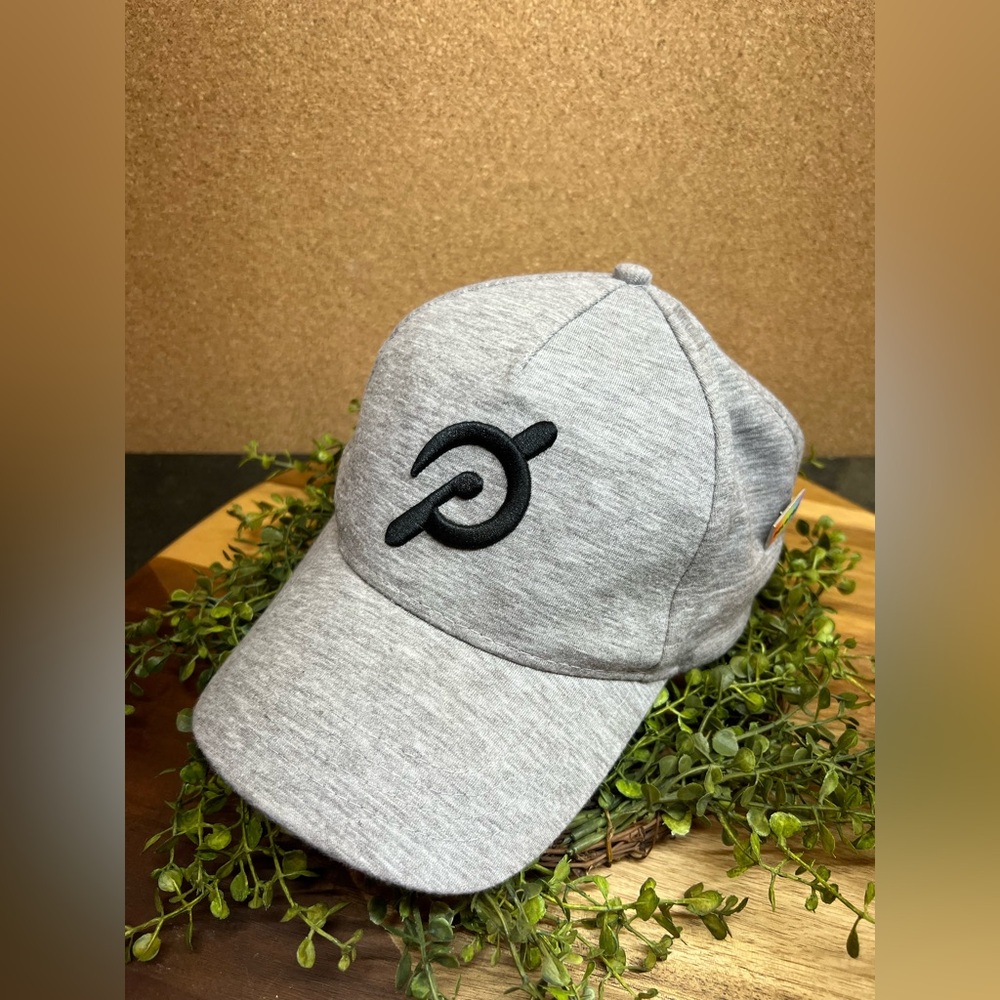 Peloton Grey Adjustable Backstrap Hat Baseball Cap Cycling Spinning Unisex